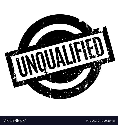 Unqualified Rubber Stamp Royalty Free Vector Image