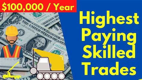 Highest Paying Skilled Trades Most Lucrative Trades Youtube