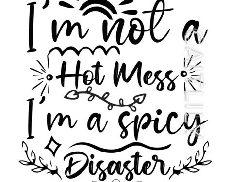 PNG SVG DXF Hot Mess Vs Spicy Disaster Etsy