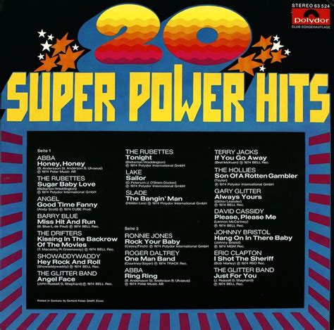 20 Super Power Hits Bertelsmann Vinyl Collection