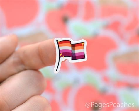 Mini Lesbian Pride Flag Stickers Feminism Wlw Sticker Tiny Etsy