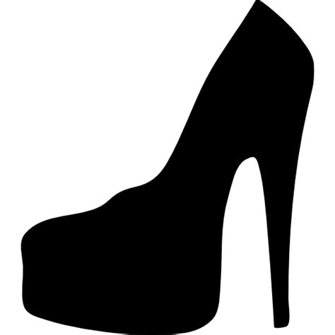 High Heeled Shoe Silhouette Stiletto Heel Shoes Vector Png Download