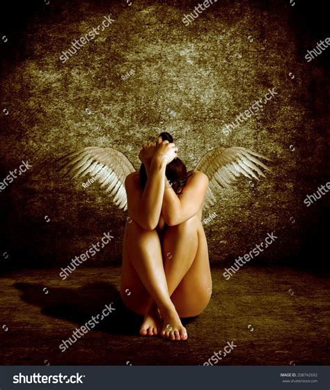 Naked Girl Wings On His Back Stock Photo Edit Now
