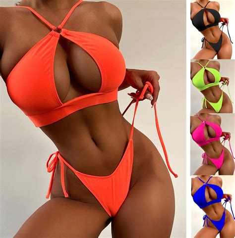 Women 2023 New Sexy Swimsuits Tied Bikini Swimwear Beachwear Swimsuit Swimsuit And Beachwear Price