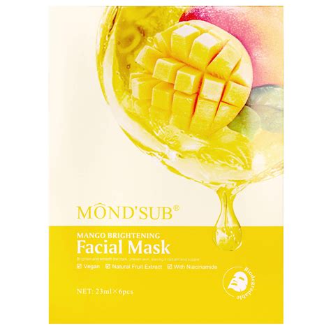 Mond'Sub Vegan Mango Brightening Facial Masks (6pcs) – BodyBest