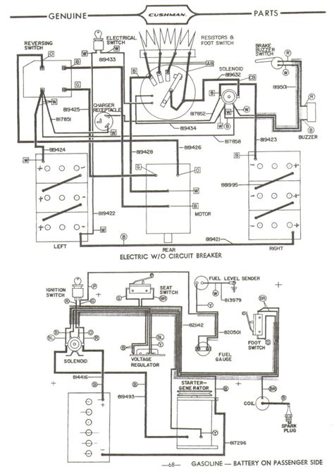 Wiring Diagram For Cushman Golf Cart