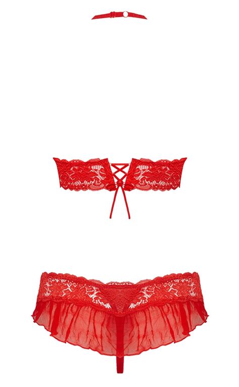 Rode Lingerie Set Van Obsessive Coco Lamar