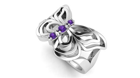 create  custom butterfly ring