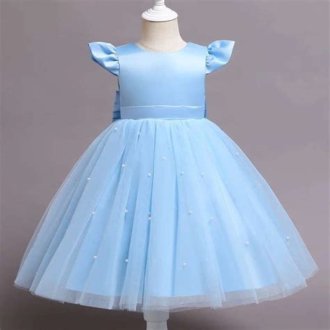 Baby Blue Frock With Puffy Sleeves Clothing Inn Baby Boutique