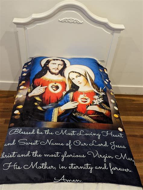 Sacred and Immaculate Heart Blanket – Immaculate Gardens