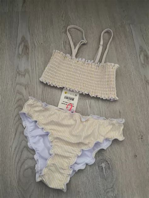 Maillot De Bain Bikini Ans Jaune Et Blanc Lili Marelle Neuf Eur Picclick Fr