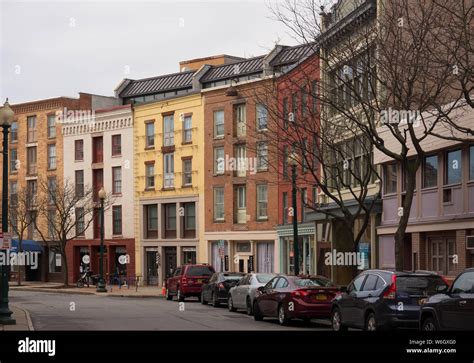 River Street In Downtown Troy Ny Stock Photo Alamy