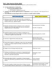 Case study- Jackie MDD 1 .docx - DSM 5 - Major Depressive Disorder MDD *Since Criteria A-C ...