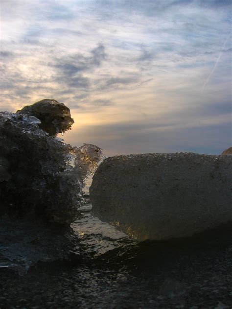 Soul Amp: Photos of natural ice sculptures at sunrise on a calm day at sunrise on Lake Michigan ...