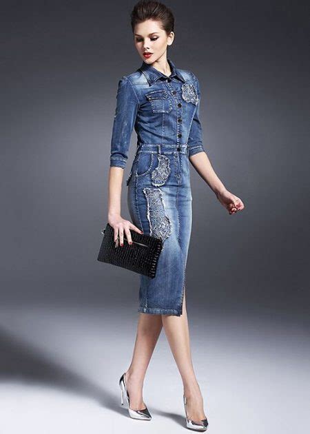 Модное джинсовое платье: 100+ тенденций, новинок, фасонов на фото