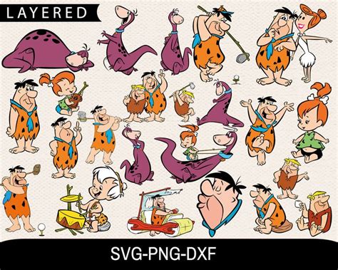 Flintstones Svg Bundle Flintstones Svg Cricut Files Cut Files Svg