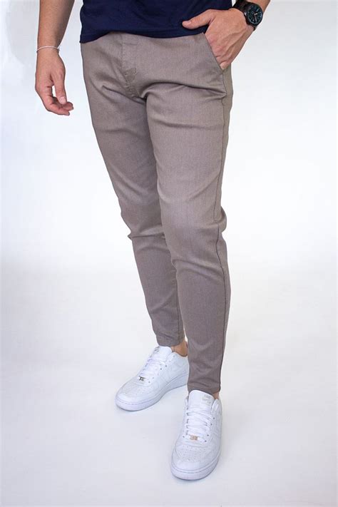 Calça de Sarja Skinny Nude