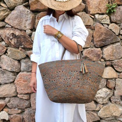 Sac Panier Crochet Raphia Harena Le Cannes