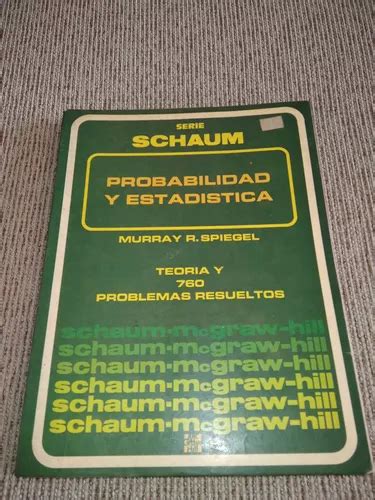 Libro Probabilidad Y Estadistica De Murray Spiegel Mercadolibre