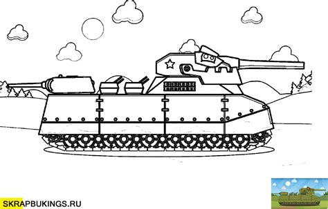 Раскраски (Мультики про танки), распечатать раскраски танкомульт