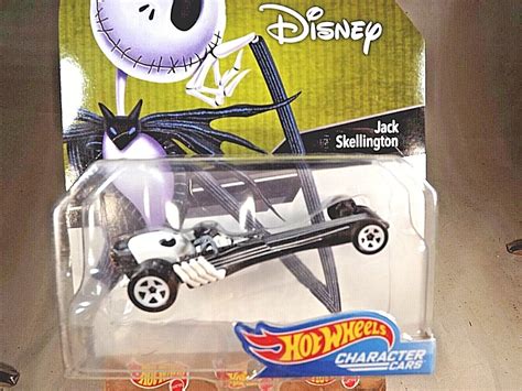 2019 Hot Wheels Disney CHARACTER CARS 5 6 JACK SKELLINGTON Black White WWhite5S Contemporary