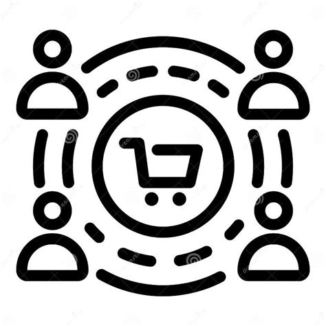 customers service icon outline style stock vector illustration
