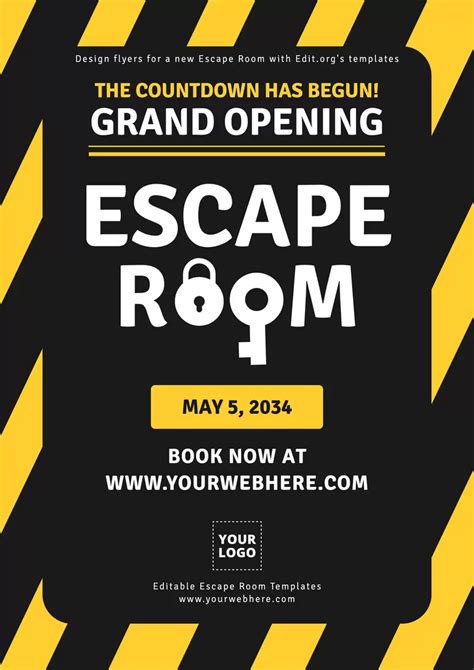 Create Escape Room Flyer Templates