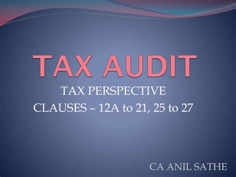 Ppt Tax Audit Powerpoint Presentation Free Download Id1515808