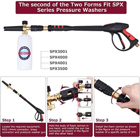 MATCC Foam Cannon Adjustable Snow Foam Lance For SPX Series Pressure