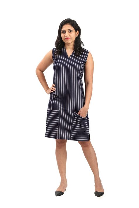 Odel Striped A Line Dress | Odel.lk