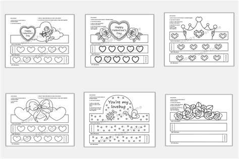 Valentine’s Day Paper Hats Crowns Printable Paper Coloring Craft Activity Made By Teachers