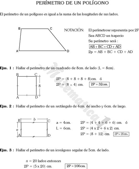 Perimetros Y Areas Sombreadas Ejemplos Y Ejercicios De Matem Ticas De