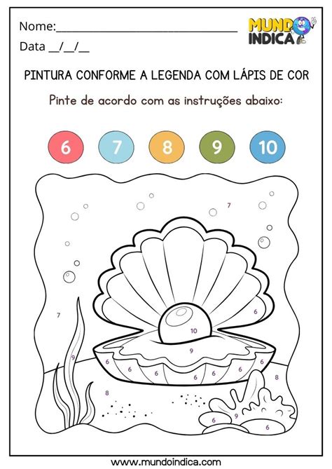 Pinte De Acordo Com A Legenda Educação Infantil - 15 Atividades de Pintura para Educação Infantil para Imprimir