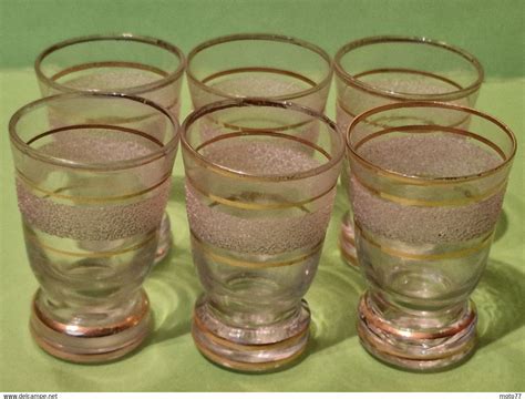 Verres Lot Anciens Verres Digestifs Liserets Dor S Service De