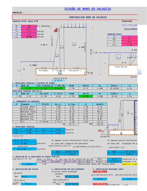 XLSX Diseño de Muros de Contencion 1 DOKUMEN TIPS