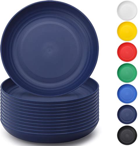 Amazon Berglander Eur Blue Plastic Plates Set Of Pieces