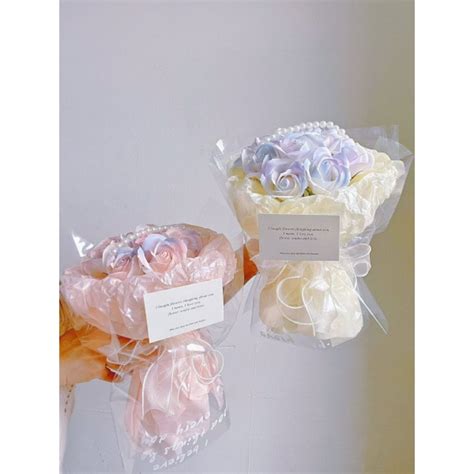 BÓ HOA HOT TREND hoa sáp loang giấy nhũ Shopee Việt Nam