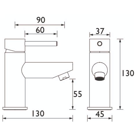 Bristan Blitz Cloakroom Basin Mixer Tap Chrome Bristan Btz Smbas C