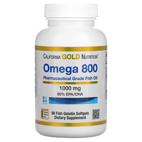 California Gold Nutrition Omega 800 1000 мг Softgels 90 капсул — купить ...