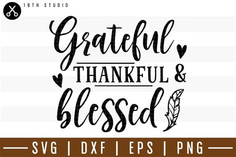 Grateful Thankful And Blessed SVG M38F3 186697 SVGs Design Bundles