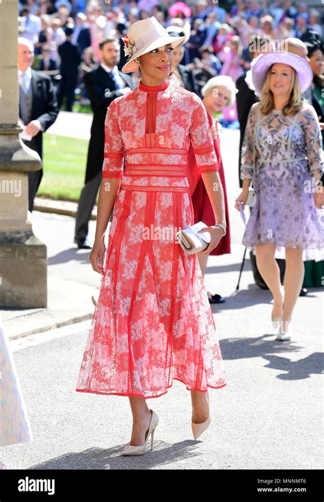 Gina Torres arrives at St George's Chapel at Windsor Castle for the wedding of Meghan Markle and ...