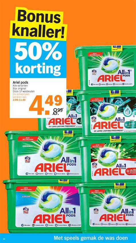 Ariel Pods Korting Aanbieding Bij Albert Heijn Folders Nl