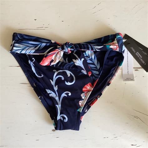 Carmen Marc Valvo Swim Nwt Carmen Marc Valvo High Waist Floral Maritime Bikini Bottoms Small
