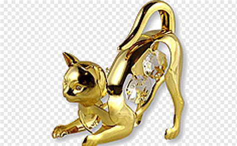 Cat Gold Kitten Golden Cat Bow Mammal Golden Frame Cat Like Mammal