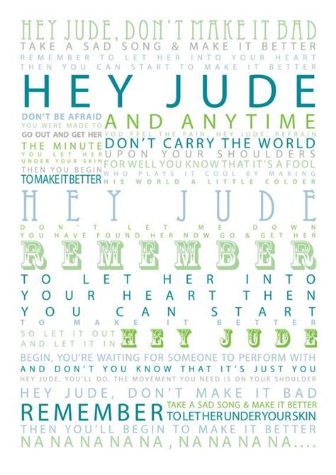 Hey Jude Lyrics Printable Printable Word Searches