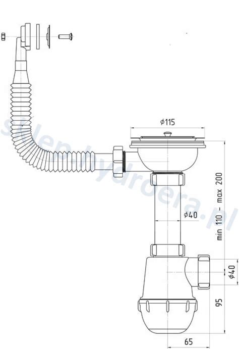 Syfon Zlewozmywakowy Z Du Ym Sitkiem Mm Sklep Hydroera Pl