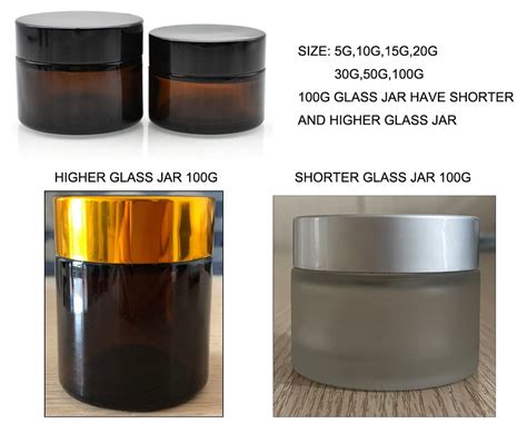 Refillable Glass Cream Jar G G G G G G G For Makeup