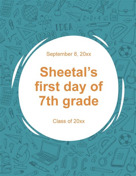 1st Day Of School Signs Presentation Powerpoint Template Ppt File