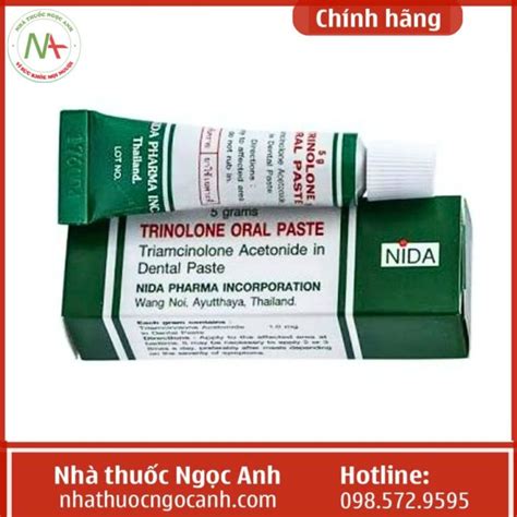Thuốc nhiệt miệng Trinolone oral paste Thái Lan giá bao nhiêu, mua ở đâu?