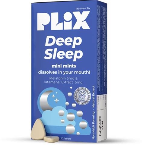 The Plant Fix Plix Deep Sleep 5mg Melatonin Sleeping Pills Oral